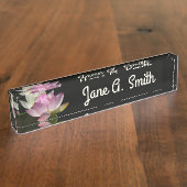 Paar van Lotus Flowers II Naambordje (Zijkant)