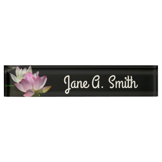 Paar van Lotus Flowers II Naambordje (Voorkant)