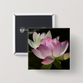 Paar van Lotus Flowers II Vierkante Button 5,1 Cm (Voorkant /achterkant)