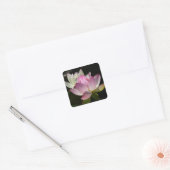 Paar van Lotus Flowers II Vierkante Sticker (Envelop)
