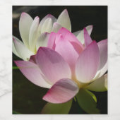 Paar van Lotus Flowers II Wijn Etiket (Enkel label)