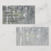 Paar van Louisiana Herons in water bij Morgan Visitekaartje (Voorkant / Achterkant)