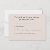 Paar van Lovebird Zwanen staren bruiloft RSVP (Achterkant)