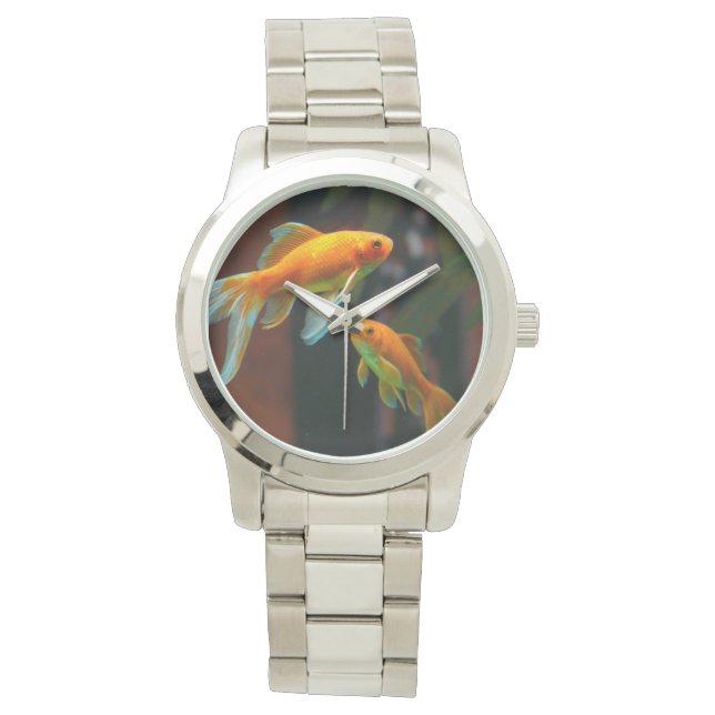 Paar van Lucky Goldfish Horloge (Voorkant)