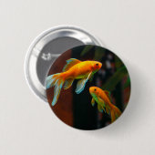 Paar van Lucky Goldfish Ronde Button 5,7 Cm (Voorkant /achterkant)