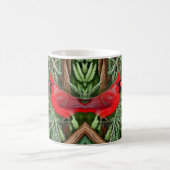 Paar van Majestic Wilde Rode Kardinalen Koffiemok (Center)