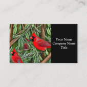 Paar van Majestic Wilde Rode Kardinalen Visitekaartje (Voorkant)