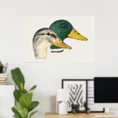 Paar van Mallard Ducks (Drake en Hen) Poster (Thuiskantoor)