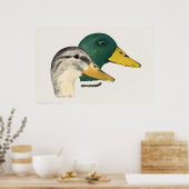 Paar van Mallard Ducks (Drake en Hen) Poster (Keuken)