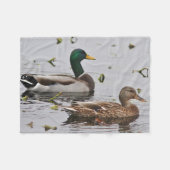Paar van Mallard Ducks Fleece Deken (Voorkant (Horizontaal))