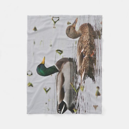 Paar van Mallard Ducks Fleece Deken (Voorkant)