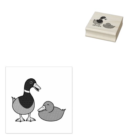 Paar van Mallard Ducks Rubberstempel (Gestempeld)