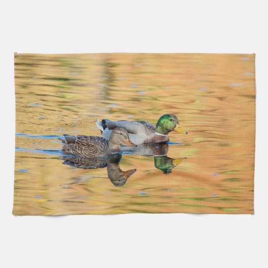 Paar van Mallards Theedoek (Horizontaal)