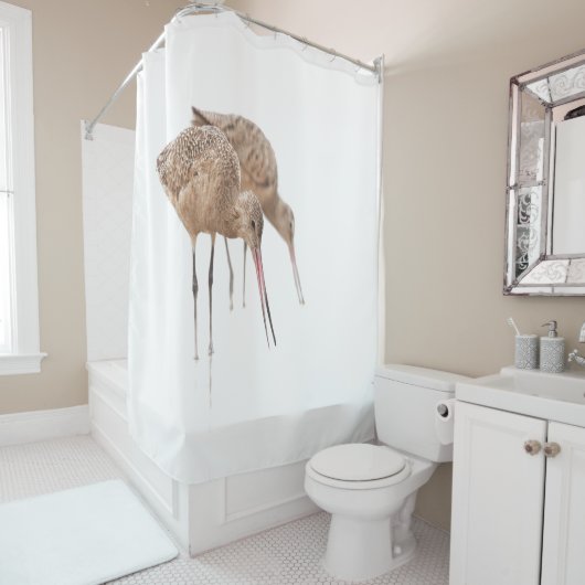 Paar van Marlowly Godwit Douchegordijn (In situ)