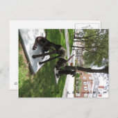 Paar van metalen honden briefkaart (Voorkant / Achterkant)