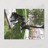 Paar van metalen honden briefkaart (Voorkant)