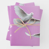 Paar van mooie witte doven inpakpapier vel (In situ)