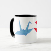 Paar van origami Cranes Mok (Voorkant links)