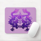 Paar van Paarse dragons op geschenken en kleding Muismat (Met muis)