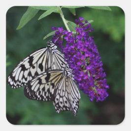 Paar van papiervliegers vierkante sticker