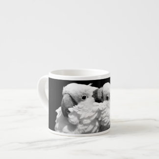 Paar van paraplu-cockatoes espresso kop