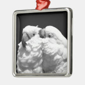 Paar van paraplu-cockatoes metalen ornament (Links)