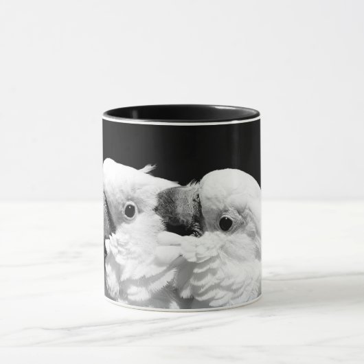 Paar van paraplu-cockatoes mok (Midden)