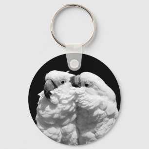 Paar van paraplu-cockatoes sleutelhanger