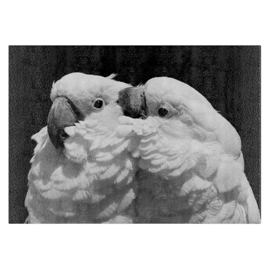 Paar van paraplu-cockatoes snijplank (Voorkant)