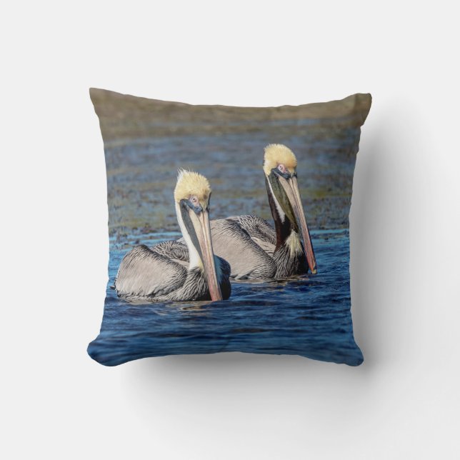 Paar van Pelicans Kussen (Voorkant)