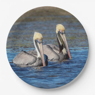 Paar van Pelicans Papieren Bordje