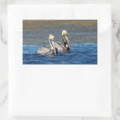 Paar van Pelicans Rechthoekige Sticker (Tas)