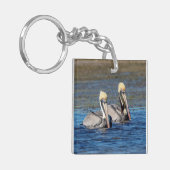 Paar van Pelicans Sleutelhanger (Voorkant Links)