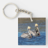 Paar van Pelicans Sleutelhanger (Voorkant)