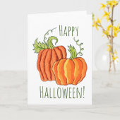 Paar van Pompoenen wenskaart Kaart (Gele Bloem)