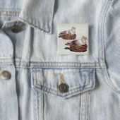 Paar van potloffen van Staffordshire Vierkante Button 5,1 Cm (In situ)