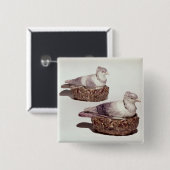 Paar van potloffen van Staffordshire Vierkante Button 5,1 Cm (Voorkant /achterkant)