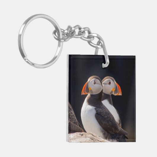 Paar van Puffins Sleutelhanger (Voorkant Links)