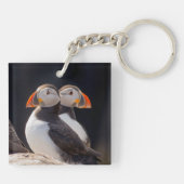 Paar van Puffins Sleutelhanger (Achterkant)