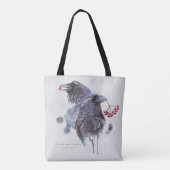 Paar van Ravens Abstracte Waterverf Splashes Tote Bag (Achterkant)