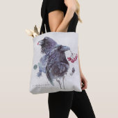 Paar van Ravens Abstracte Waterverf Splashes Tote Bag (Dichtbij)