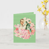 Paar van Retro 1950 Kaart (Gele Bloem)