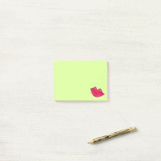 Paar van Rode Lips Post-it® Notes (Op bureau)