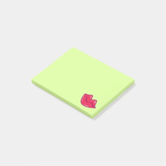 Paar van Rode Lips Post-it® Notes (Schuin)
