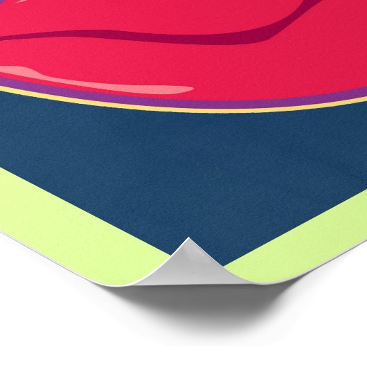 Paar van Rode Lips Poster (Hoek)