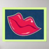Paar van Rode Lips Poster (Voorkant)