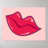 Paar van Rode Lips Poster (Voorkant)