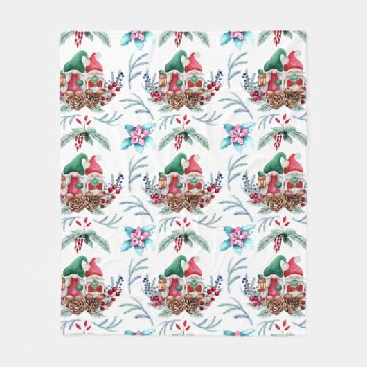 Paar van Scandinavische gnomen Fleece Deken (Voorkant)