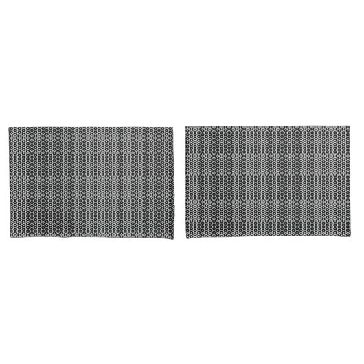 Paar van Standaard Grootte Kussenslopen/Zwart-Wit Kussensloop (Voorkant-Set)