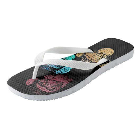 Paar van Teenslippers - aap (Schuin)